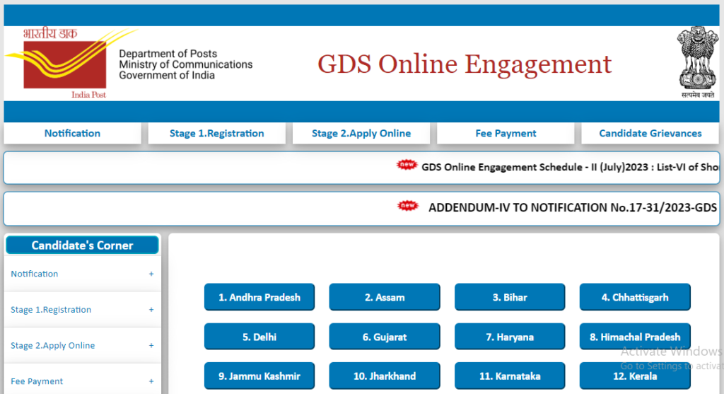 India Post GDS Recruitment 2024 Notification PDF, Apply Online